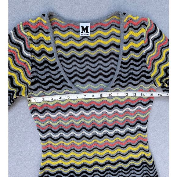 M Missoni Multicolor Wave Patterned Knit Midi dress Approx size IT 38 Small - Picture 4 of 9